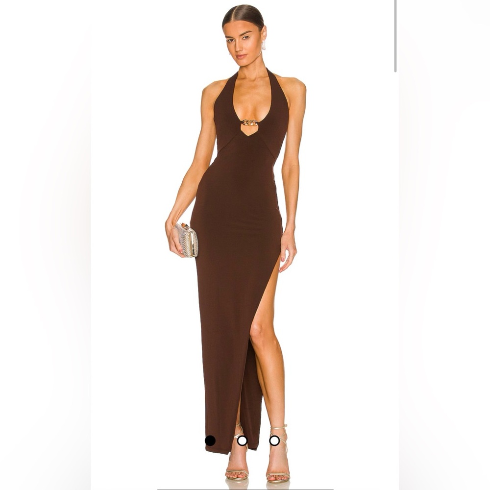 REVOLVE Nookie Alyssa Chain Gown in Chocolate XS